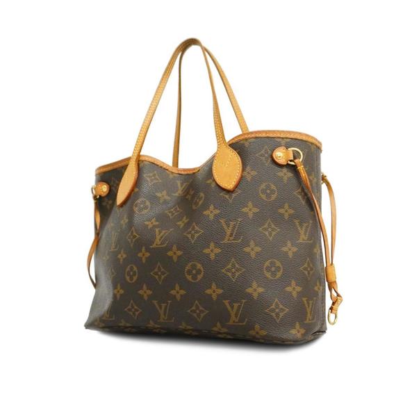 LOUIS VUITTON Monogram canvas Never full PM Tote Bag M40155 Brown